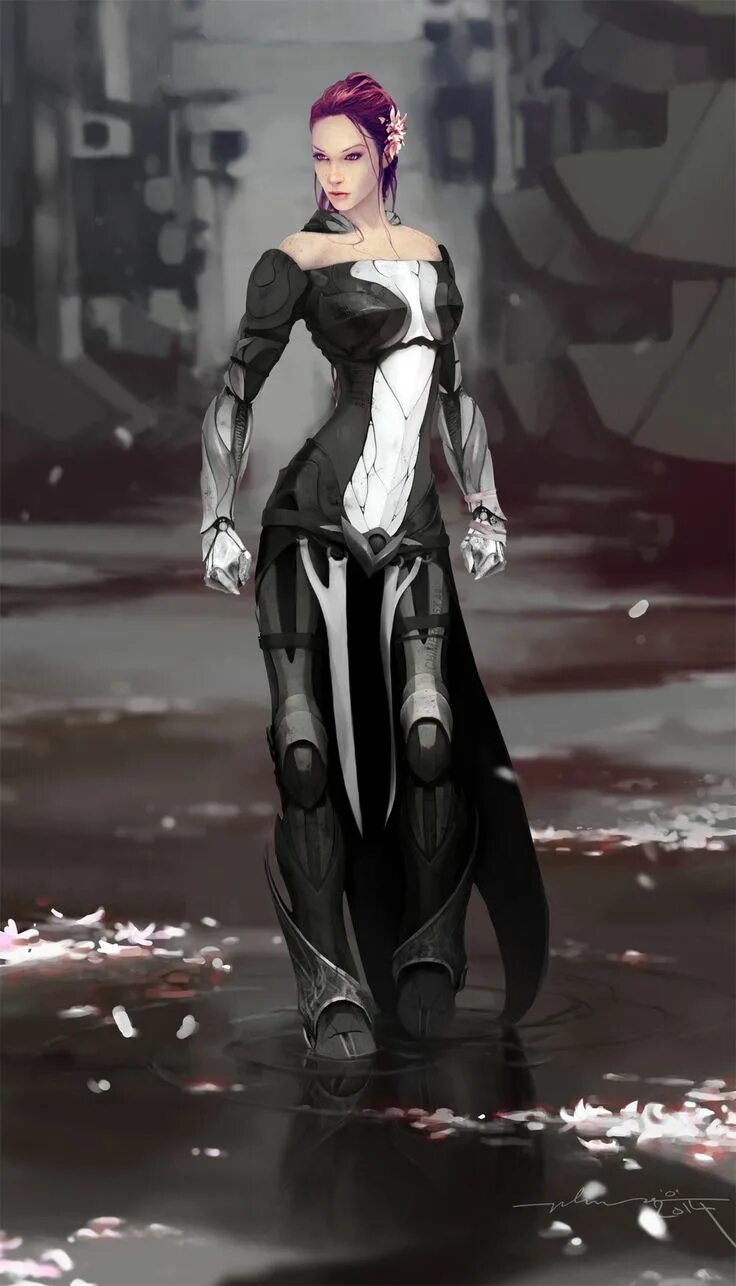 Костюм в стиле киберпанк женский Ariel, Philipp Kruse Cyberpunk character, Concept art characters, Sci fi art