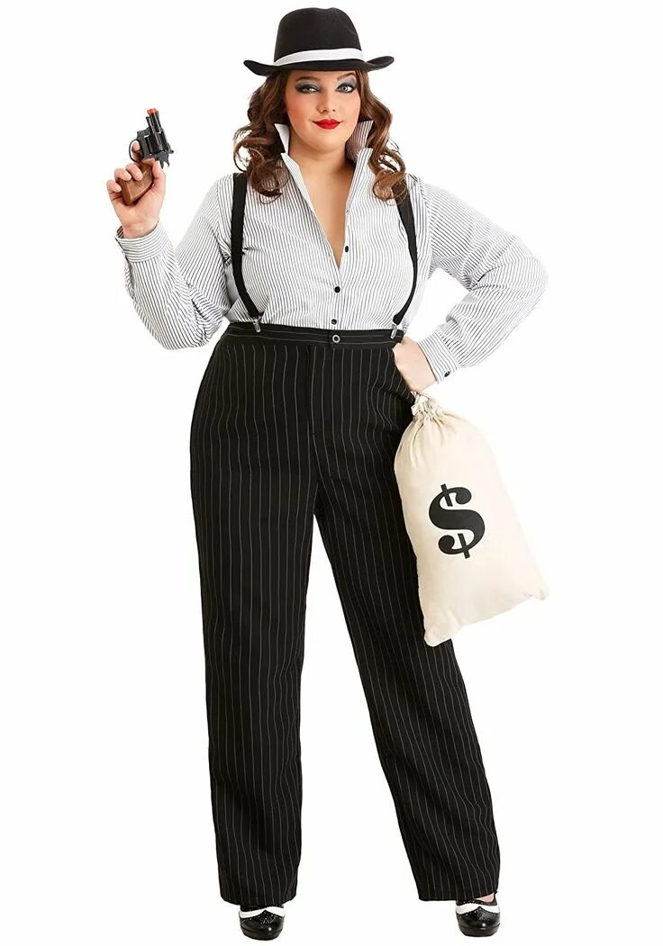 Костюм в стиле мафии женский 1930s Women's Pants and Beach Pajamas Gangster costumes, Plus size costume, Deca
