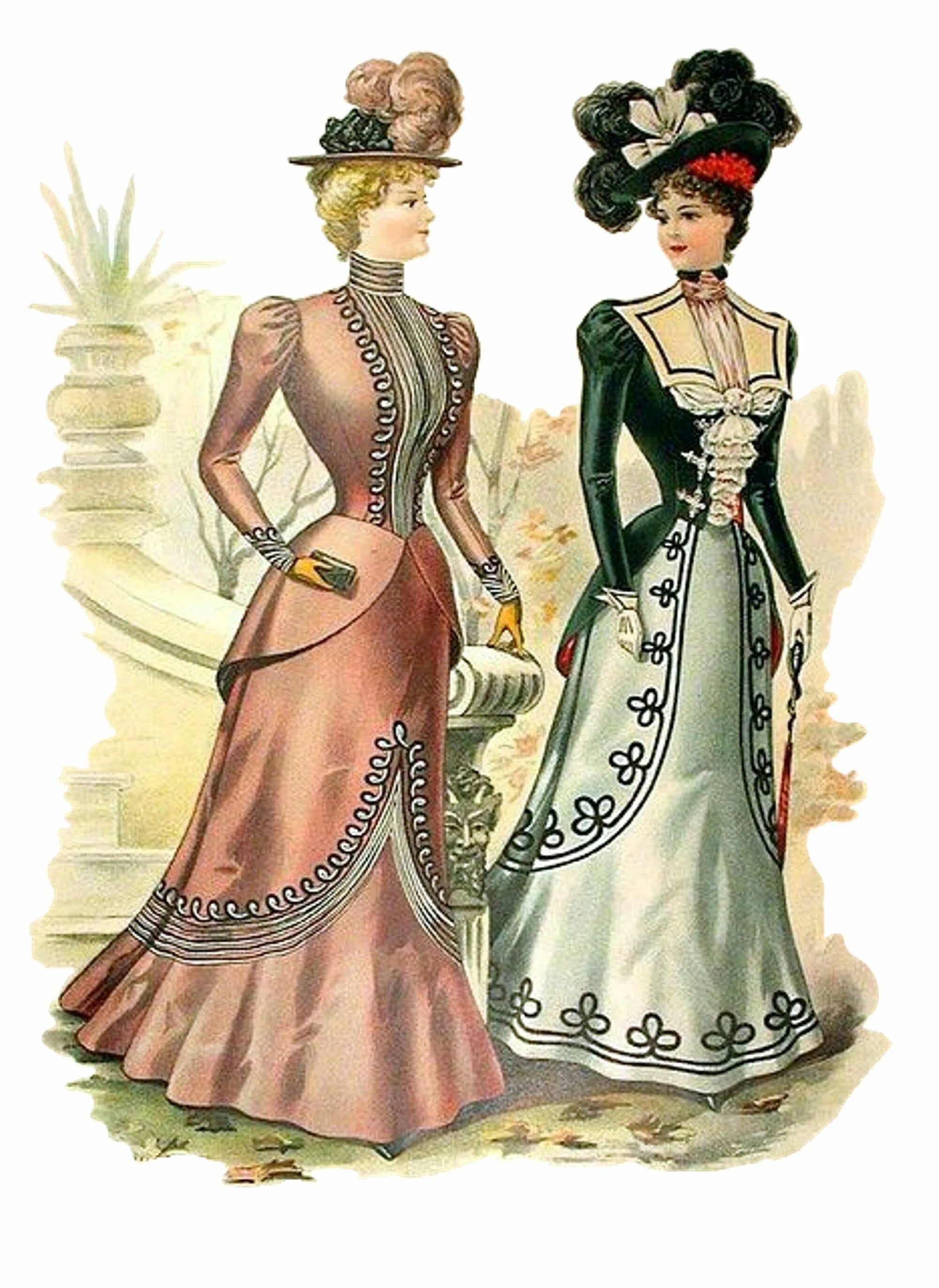 Костюм в стиле модерн женский Delineator 1898 Fashion Plate Vintage Fashions Costume - Etsy Fashion history, V