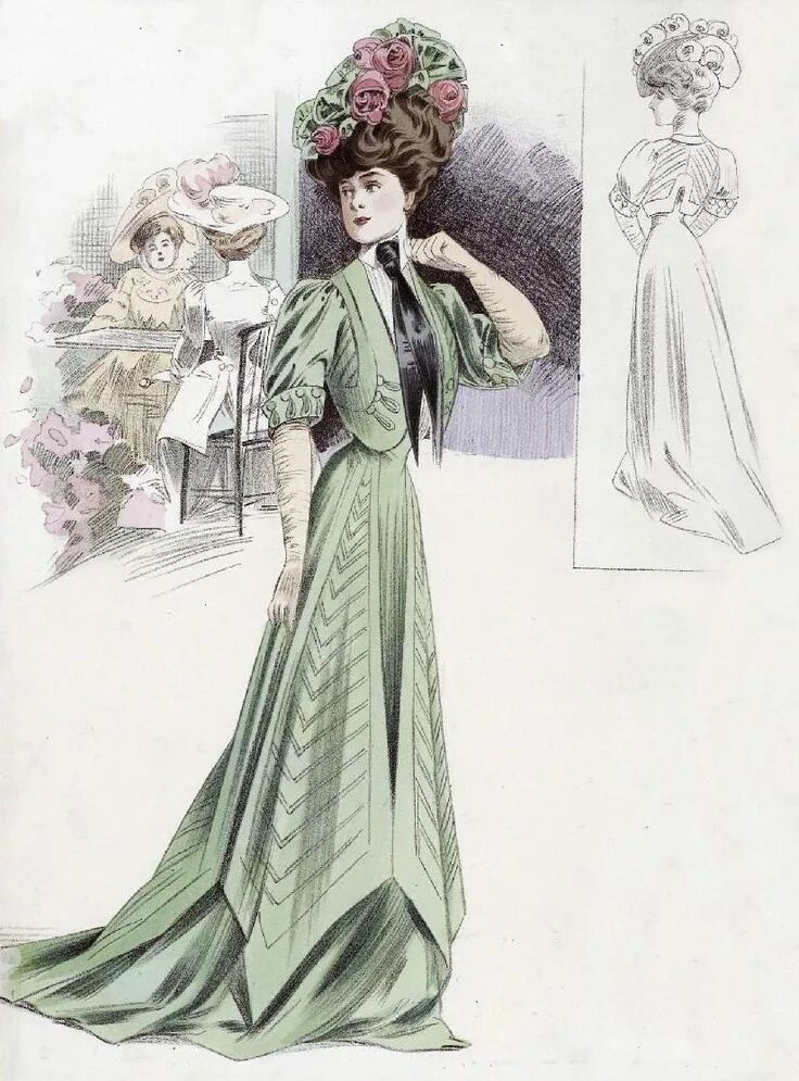 Костюм в стиле модерн женский LÁMINAS VINTAGE,ANTIGUAS,RETRO Y POR EL ESTILO.... Aprender manualidades es faci