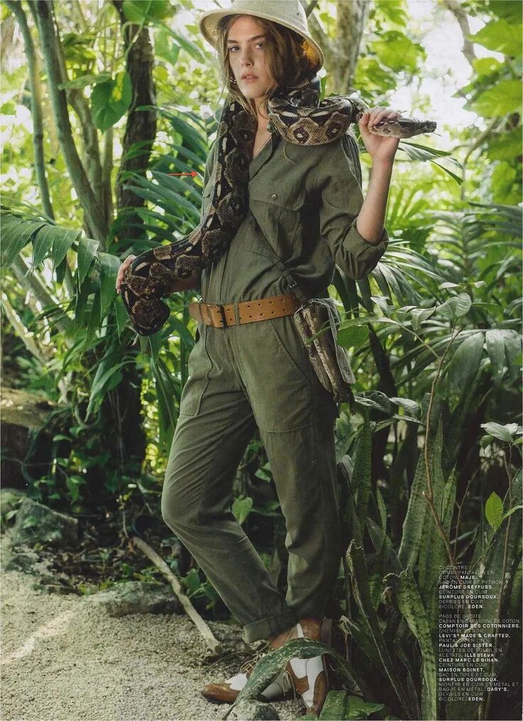 Костюм в стиле сафари женский Combinaison pantalon AFFINITY - Jalouse avril 2013 Safari outfits, Editorial fas