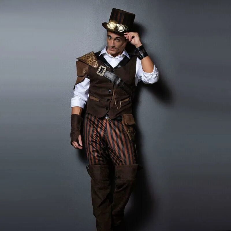Костюм в стиле стимпанк мужской Перчатки коричневые - CosplaYcitY.ru