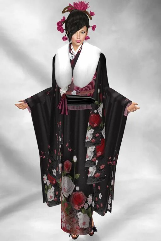Костюм в японском стиле женский Happy New Year-Japanese KIMONO Kimono fashion, Japanese outfits, Japanese fashio