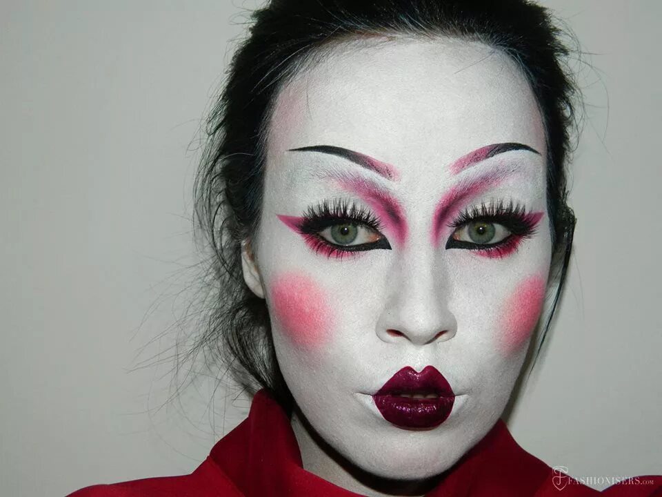 Костюмы макияж Geisha makeup, Dramatic makeup, Makeup tutorial