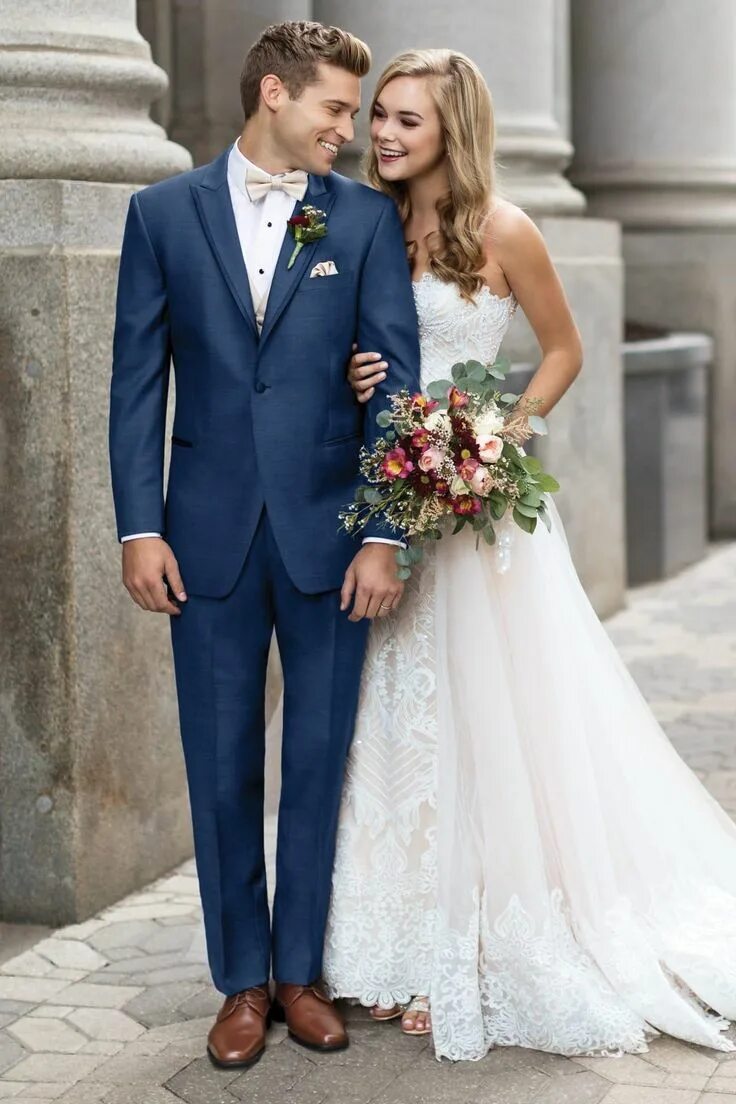 Костюмы на свадьбе фото A fresh approach to formalwear, the Indigo Blue Lane tuxedo is perfect for your 