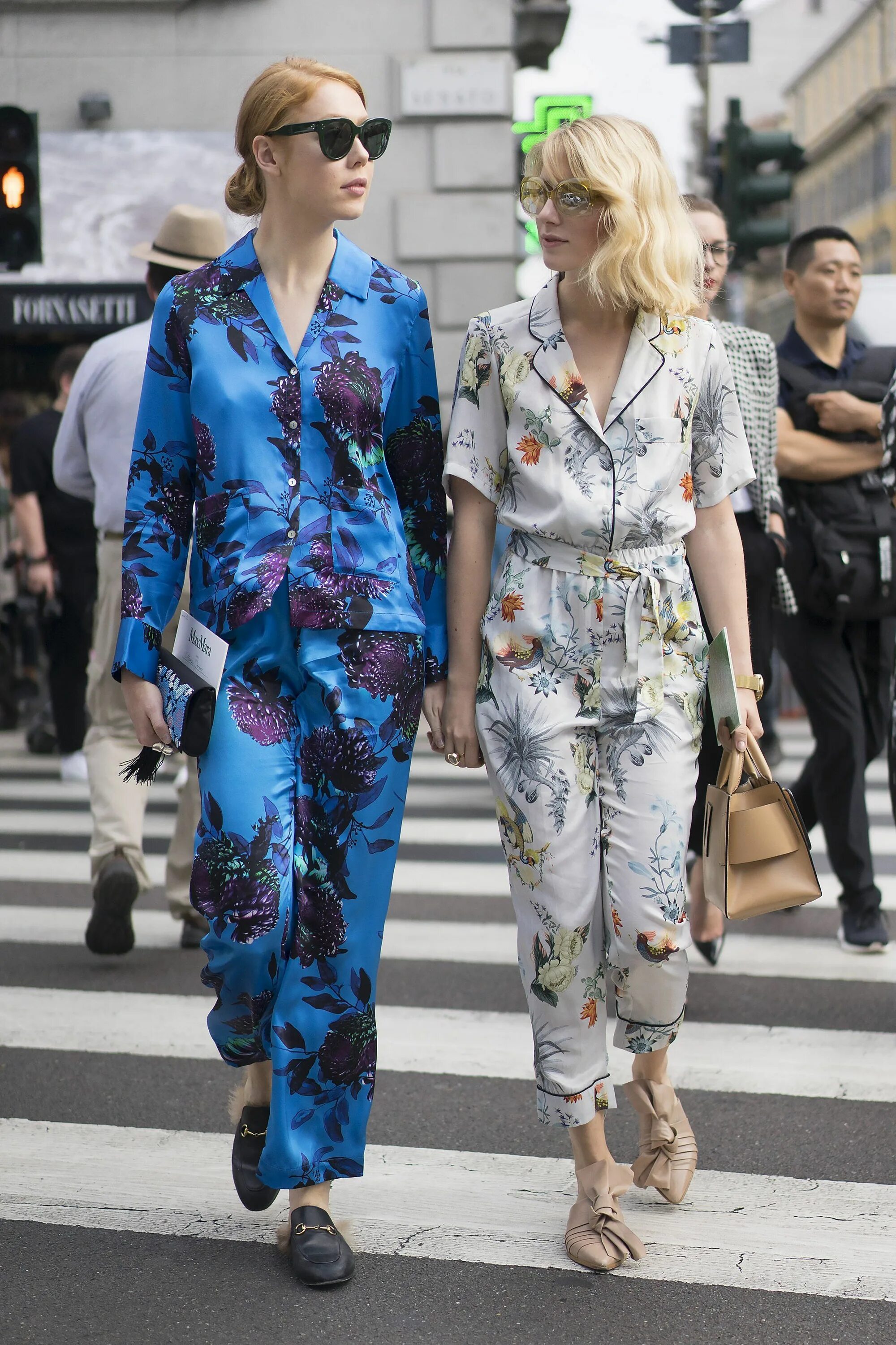 Костюмы пижамного стиля модные POPSUGAR UK Pyjama trend, Milan fashion week street style, Fashion week street s
