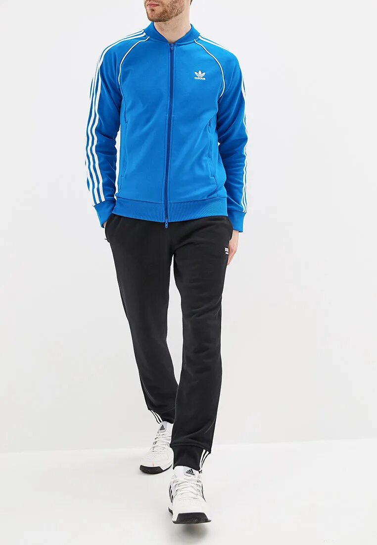 Костюмы спортивные мужские адидас на ла моде Олимпийка adidas Originals SST TT, цвет: голубой, AD093EMFKPJ9 - купить в интерн