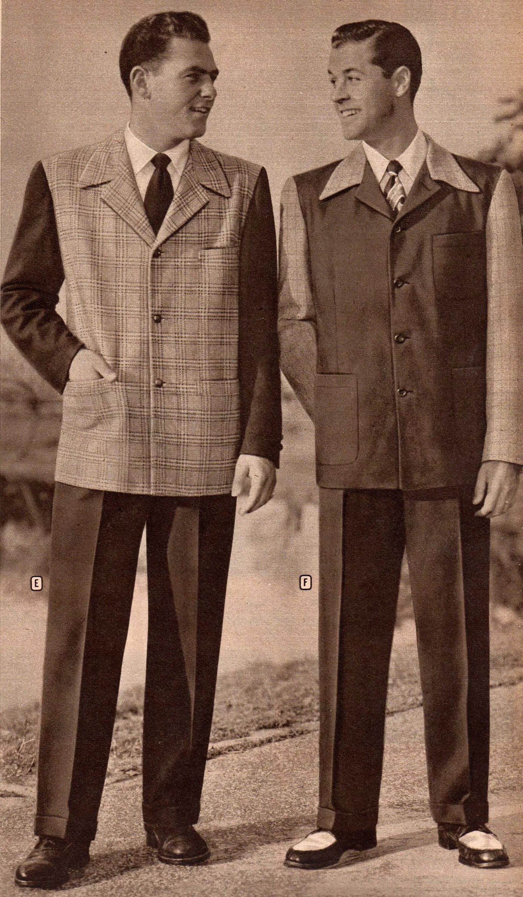 Костюмы старые фото Mens 1940 Fashion Fashion Mens 1940s Sport Coats and Pants History - 1940s Fashi