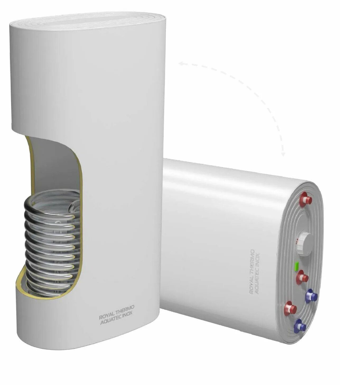 Косвенный бойлер royalthermo aquatec подключение Бойлер косвенного нагрева Royal Thermo AQUATEC INOX-F 100.1 (сухой ТЭН) - купить