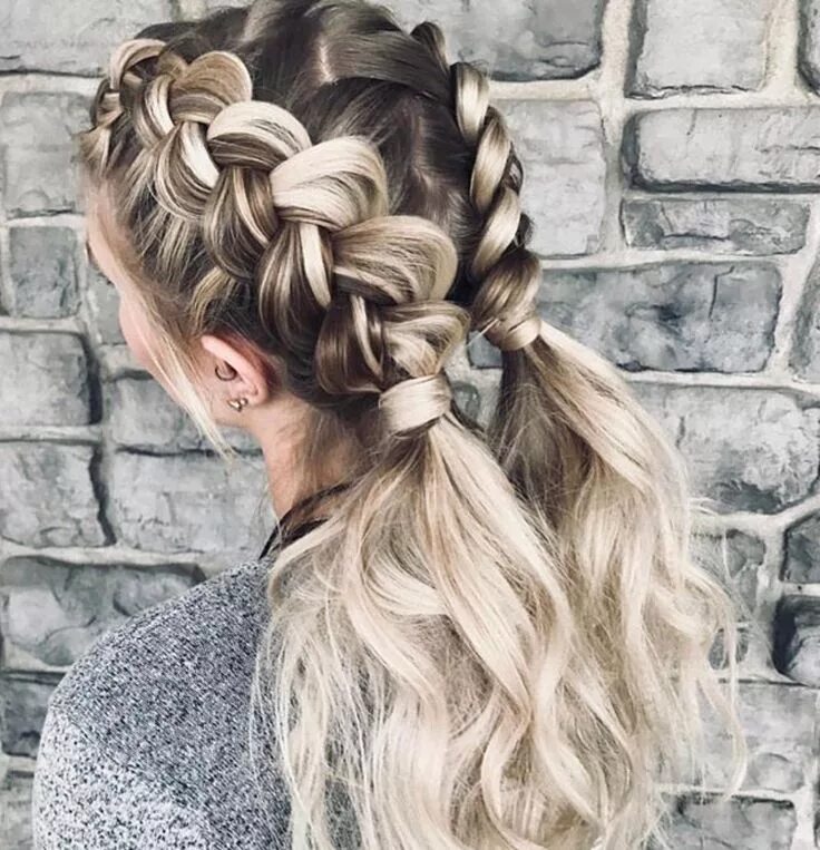 Косы французские прическа на длинные Pin von Sasha auf Hairstyles Frisuren, Geflochtene frisuren, Flechtfrisuren