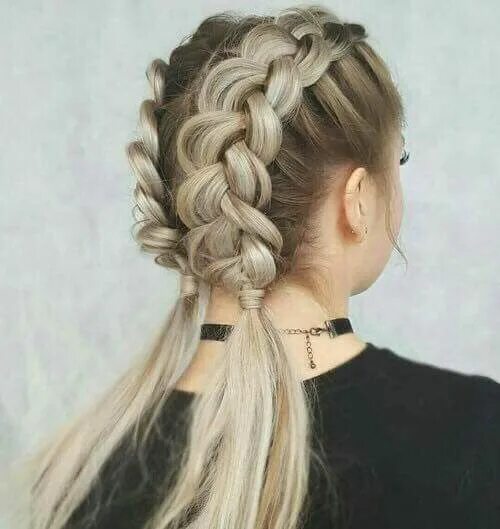 Косы французские прическа на длинные Pin by Lola Ruiz on peinados Braided hairstyles, Hair styles, Box braids hairsty