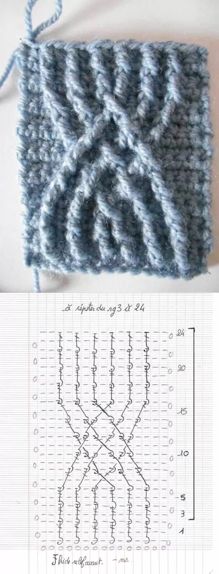 Косы крючком схемы O crochê com cara de tricô : a trança de crochê ⋆ De Frente Para O Mar Crochet c