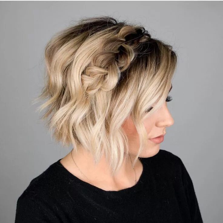 Косы на боб каре фото 30 of Our Favorite Messy Bobs that Got the Top Likes on Instagram Braids for sho