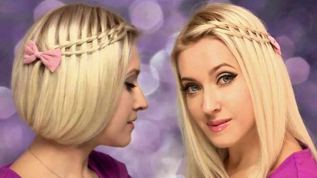Косы на каре с челкой фото Как заплести косички на короткие волосы Frisuren, Haar styling, Lange haare