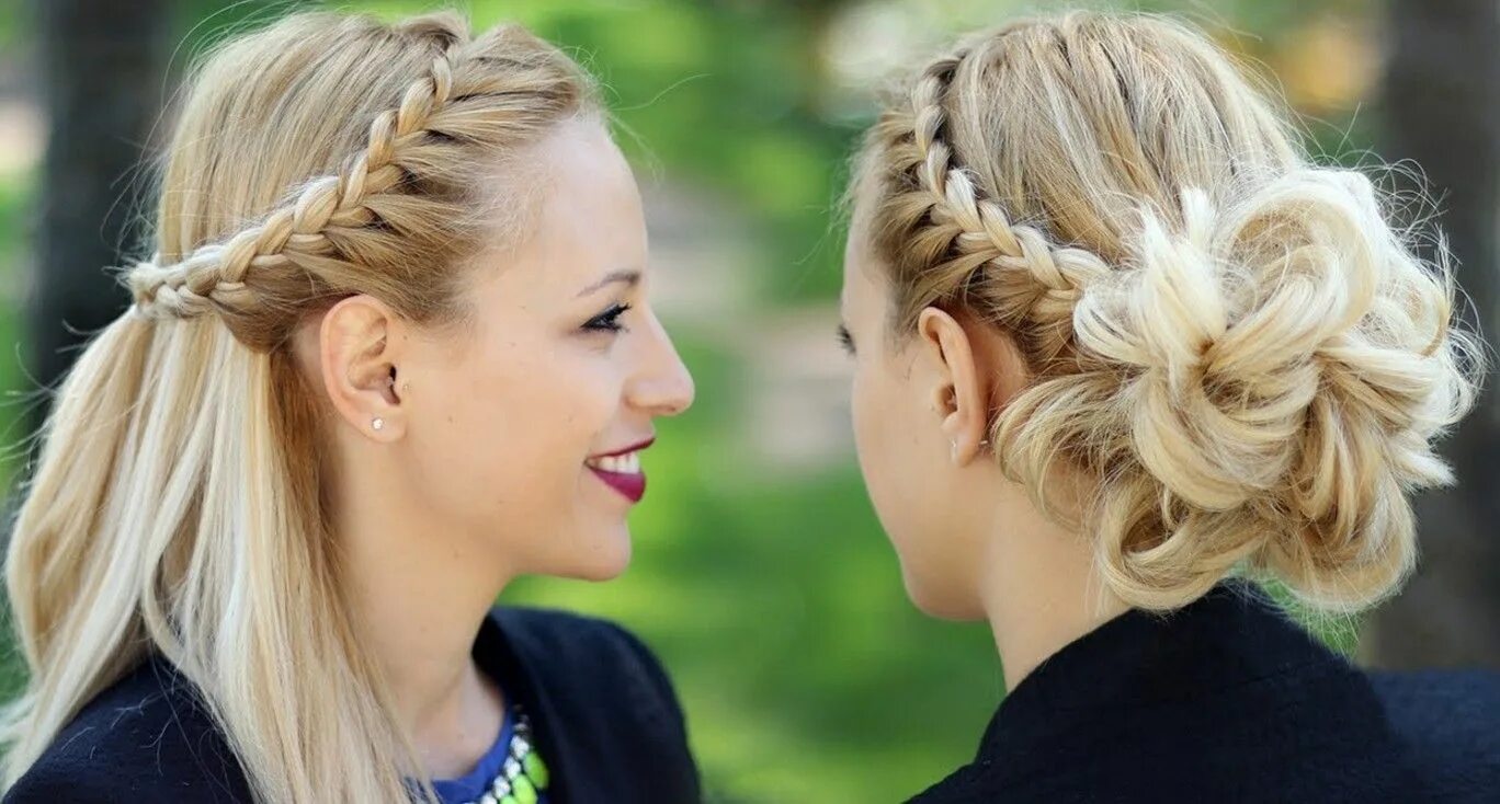 Косы на средние волосы фото женские Sarışınlar İçin Örgü Saç Geflochtene frisuren, Flechtfrisuren, Frisuren