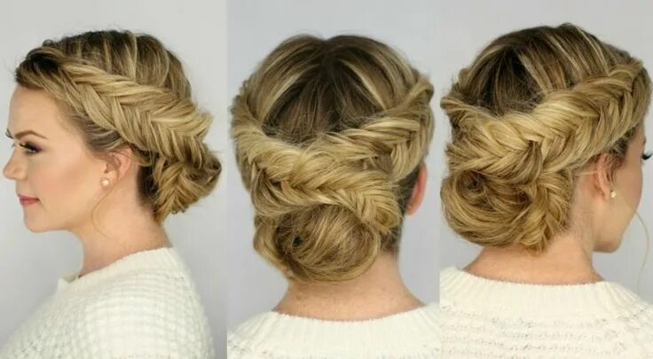 Косы на средние волосы фото женские Eine Frisuren-Variante mit Fischgrätenzöpfen Dutch braid hairstyles, Fishtail br