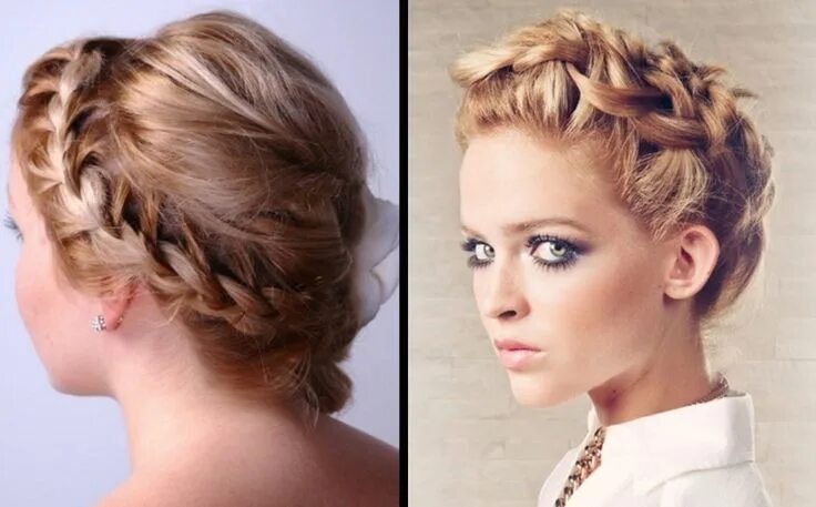 Косы прически на средний длины волос 2019 bridesmaid hair braid fornt braided low tuck hairstyles for Frisur hochgest