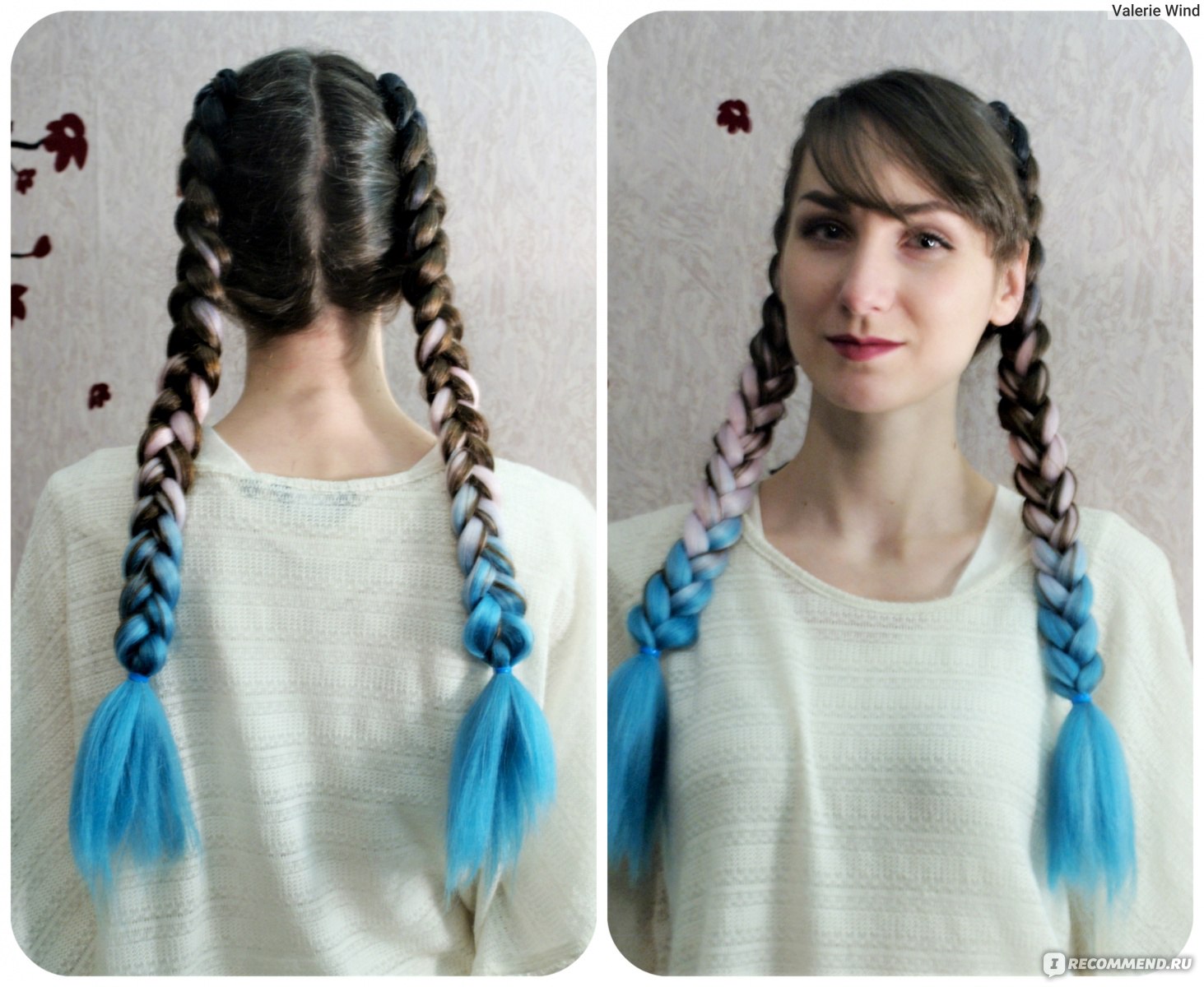 Косы с канекалоном с челкой фото Канекалон Aliexpress Your Style 60 Colors Ombre Two Tones/Three Tones 24'' 100g/