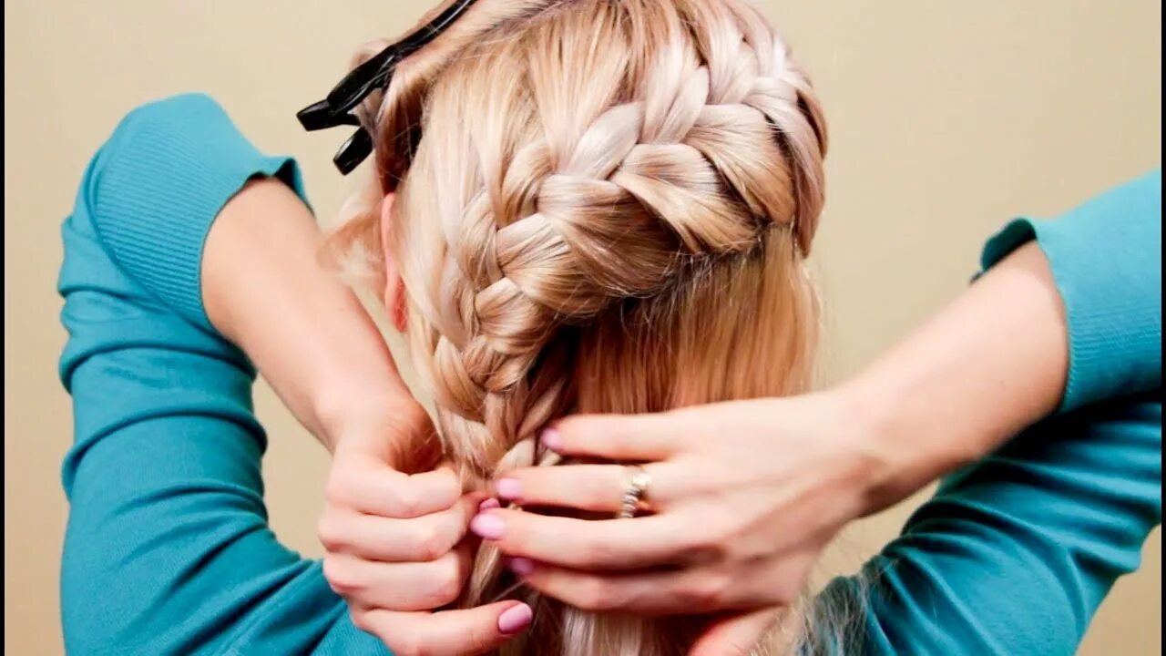 Косы самой себе фото Прическа самой себе. Hairstyle on your own hair. - YouTube