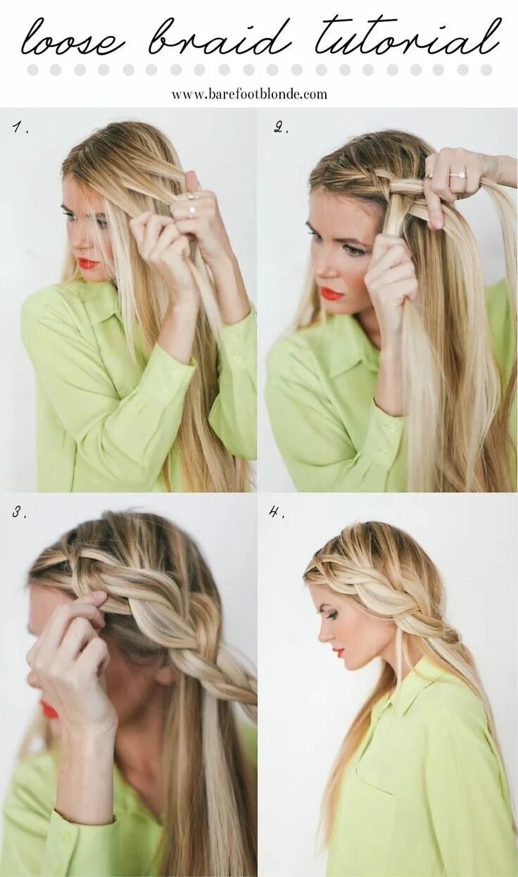 Косы самой себе фото 10 French Braids Hairstyles Tutorials: Everyday Hair Styles - PoP Haircuts Hair 