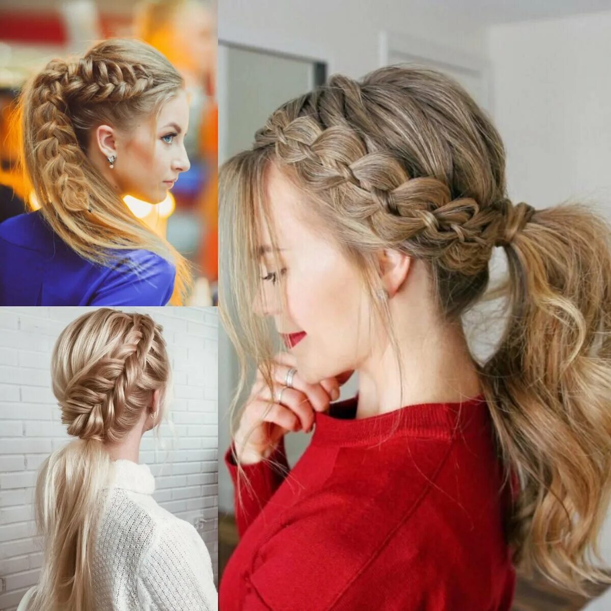 Косы средние волосы фото Прически из кос на среднюю длину волос Ирина Stylist Дзен