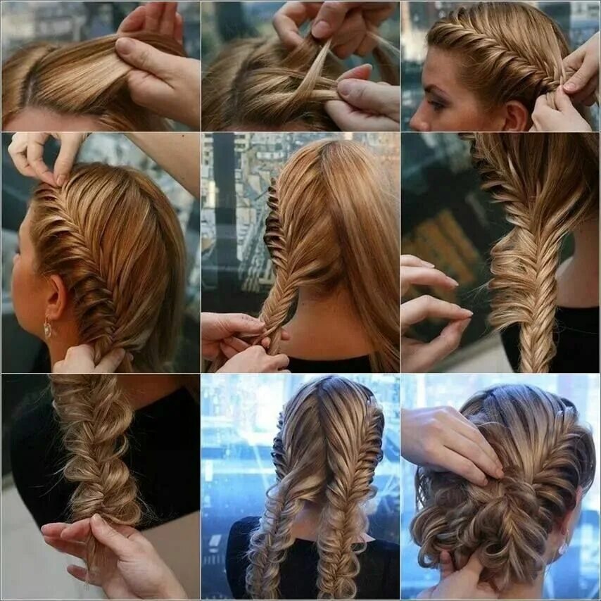 Косы в домашних условиях фото пошагово Fácil y práctico Recogido con trenzas, Peinado y maquillaje, Tips belleza
