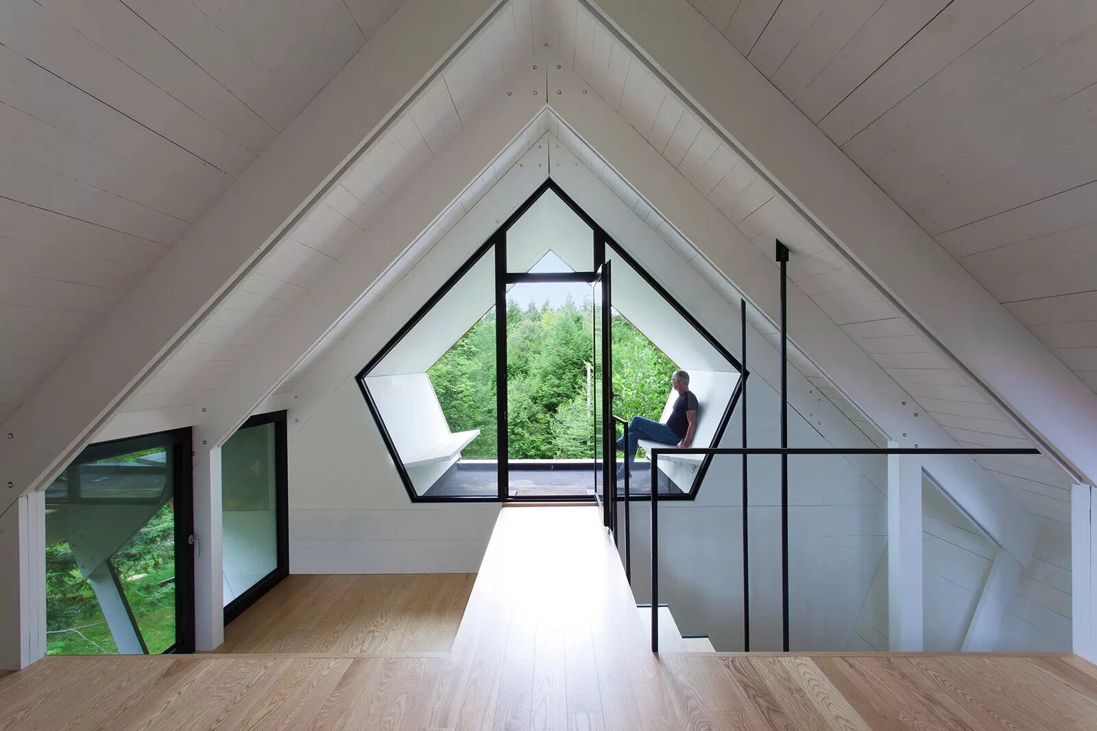 Косые окна фото домов Search "bedroomfloors--light-hardwood" from Growing Upward and Outward, a Cabin 