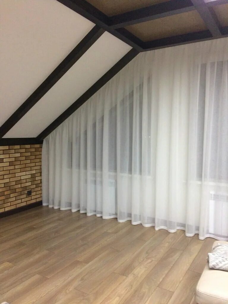 Косые окна на мансарде фото Panorama: EDS-the Service, blinds and roller blinds, Samara, Balkhashskiy proyez