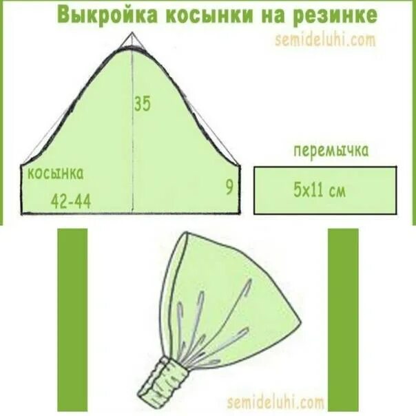 Косынка для женщин своими руками выкройки Как сшить косынку на резинке своими руками