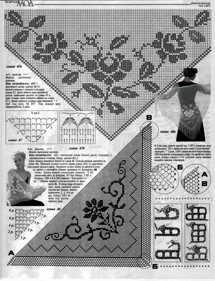 Косынка филейное вязание крючком со схемами Free shawl patterns - Knittting Crochet Shawl patterns, Filet crochet charts, Cr