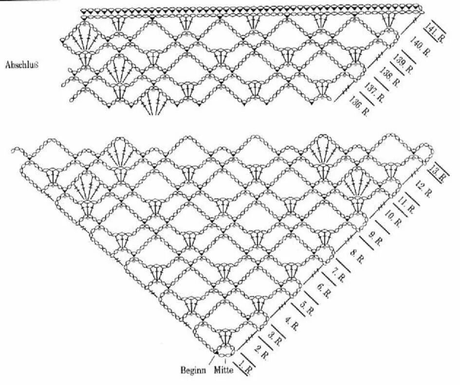 Косынки вязанные крючком схемы Pin de aneta kuc em chusta Diagrama de crochê, Crochet diy, Tricô e crochê