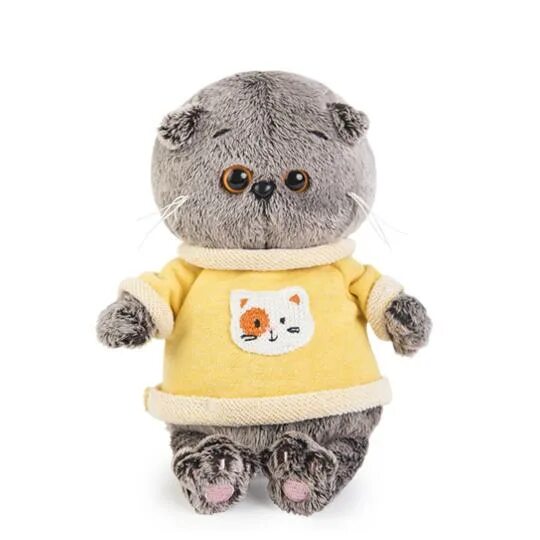 Кот басик фото Мягкая игрушка Budi Basa Басик BABY в толстовке 20 см - BB-019 детские игрушки с