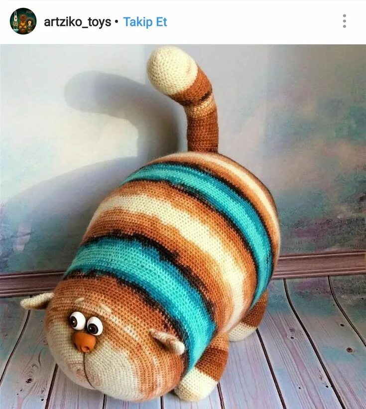 Кот батон вязаный крючком схема @artziko_toys #amigurumi Amigurumi modelleri, Amigurumi