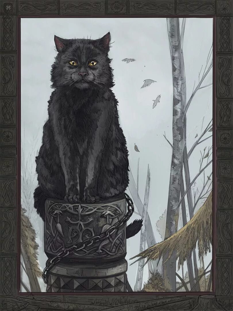 Кот баюн фото Emile Sultanov,Кощей Бессмертный,Баба-Яга,леший,Кот-Баюн,сказки,арт,красивые кар