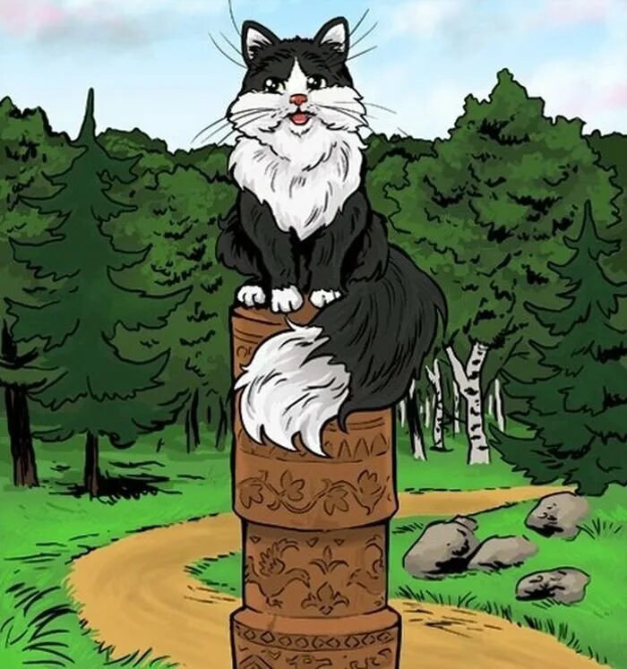 Кот баюн фото из сказки Кот Баюн в Кот Учёный - два разных вещих Кота Пушкинский клуб Белгород Дзен