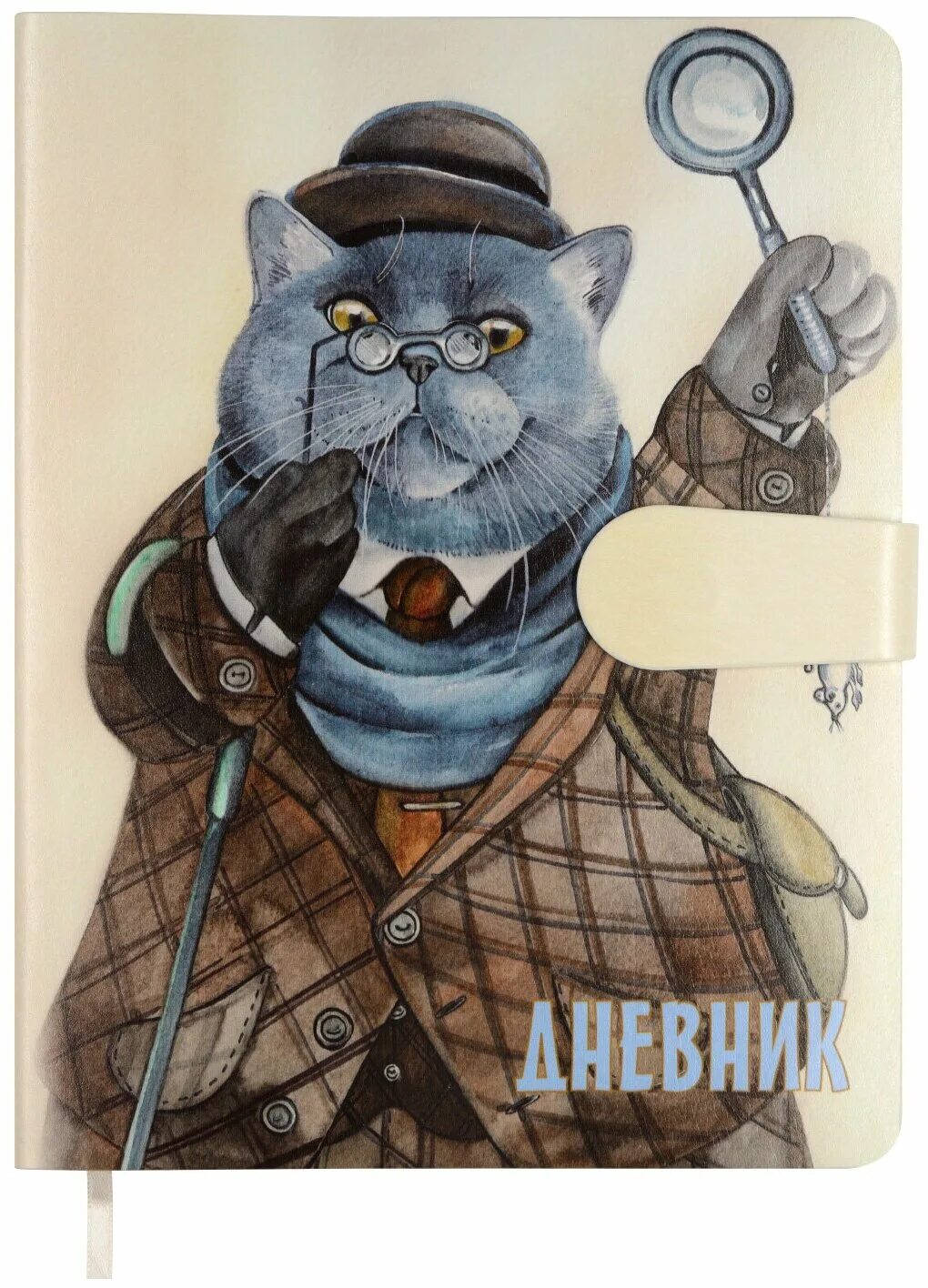 Кот детектив фото Дневник с магнитным хлястиком "КОТ сыщик" - купить в интернет-магазине по низкой