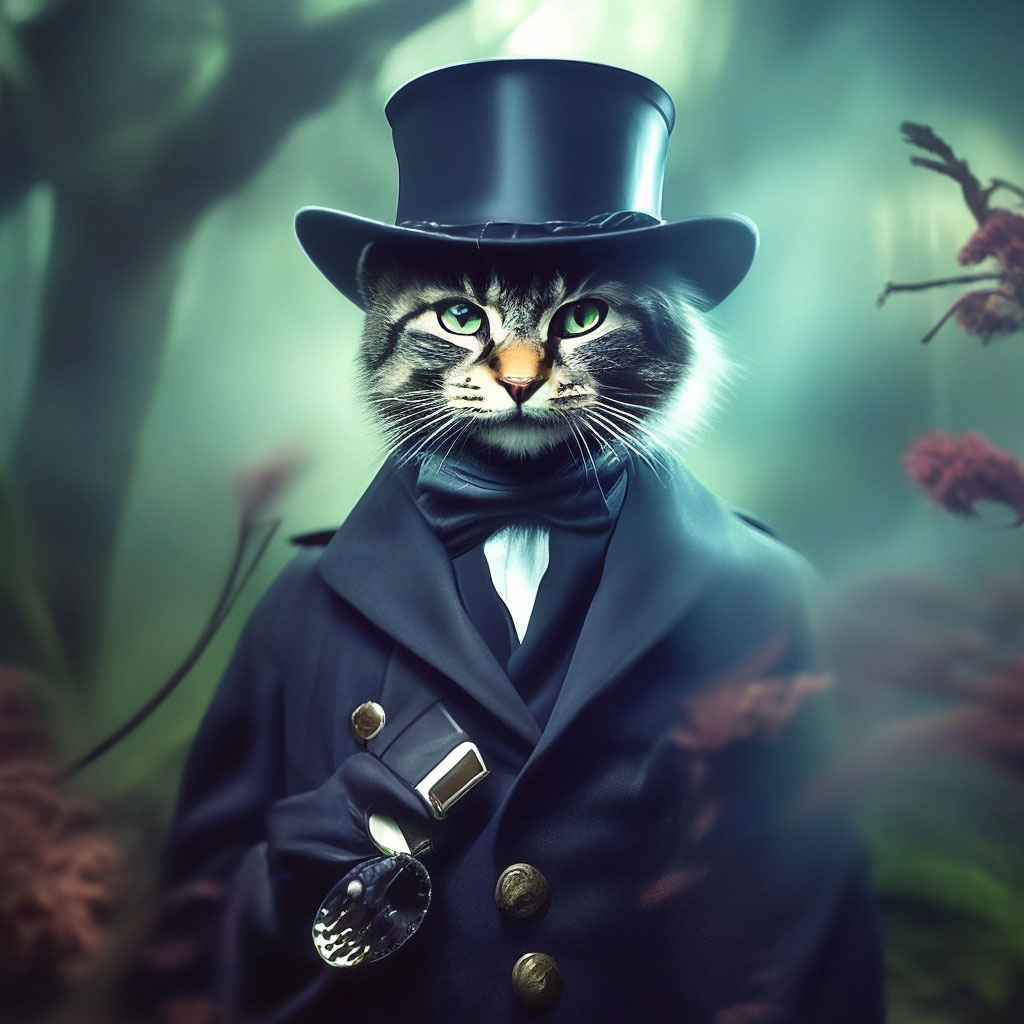 Кот детектив фото "A cat in a shawarma, the ." - image created in Shedevrum