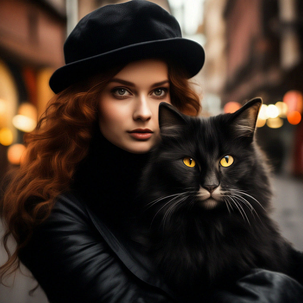 Кот и маргарита фото "Margarita, the cat, Woland, Koroviev" - image created in Shedevrum