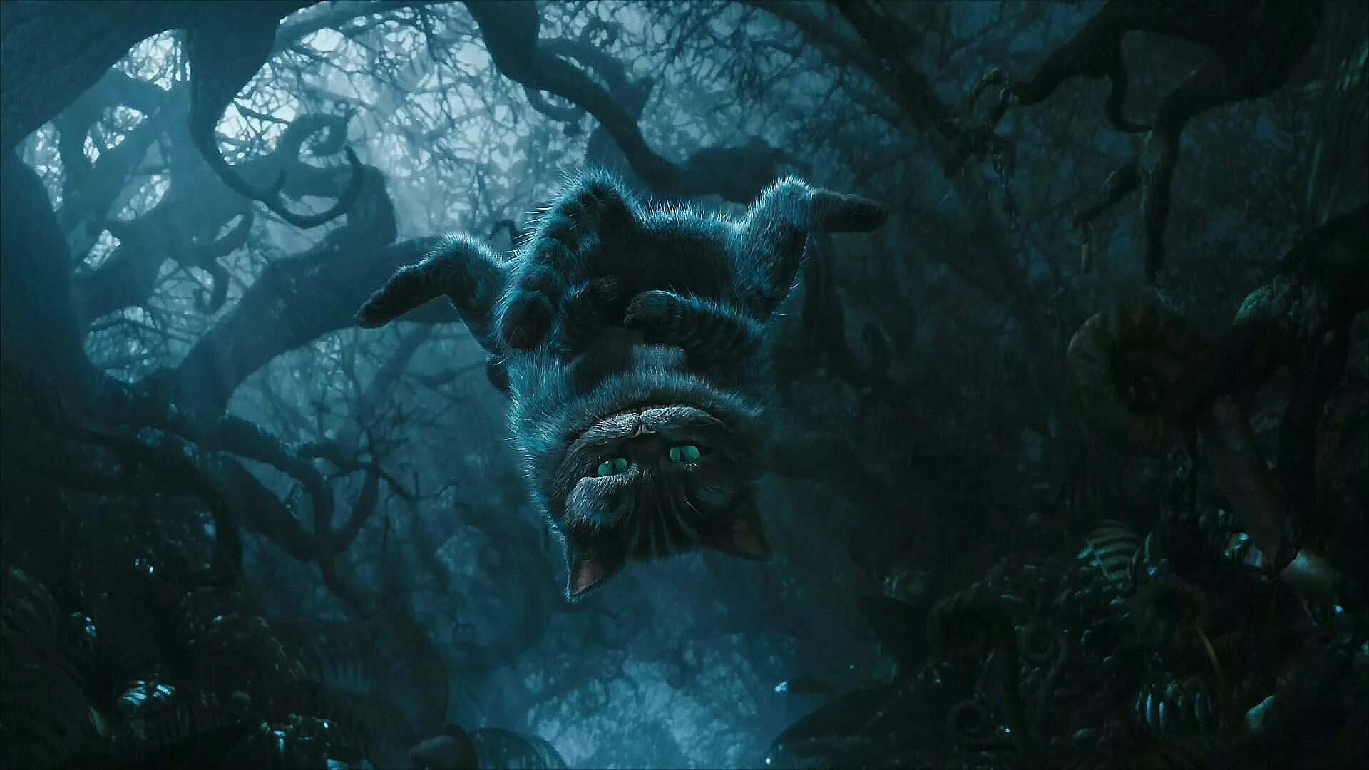 Кот из алисы в стране чудес фото Movie Alice In Wonderland (2010) Wallpaper Cheshire cat wallpaper, Alice in wond