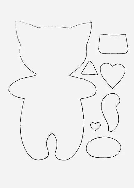 Кот из фетра выкройка шаблон игрушки Pin on Фетр Pinterest diy crafts, Cute sewing projects, Kawaii diy