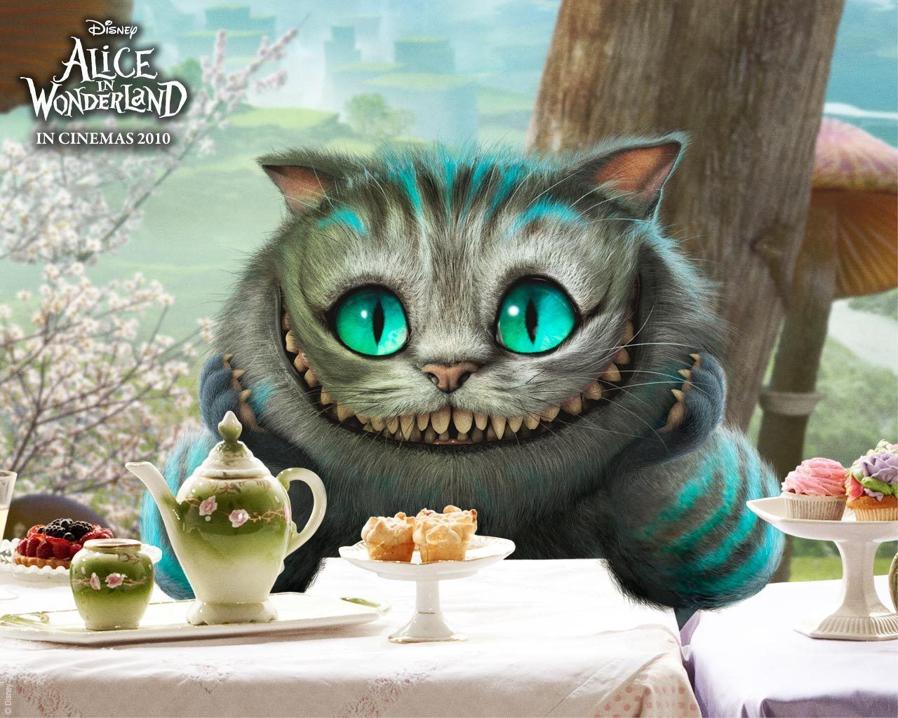 Кот из страны чудес фото Alice in Wonderland (2010) Grinsekatze alice im wunderland, Alice im wunderland 