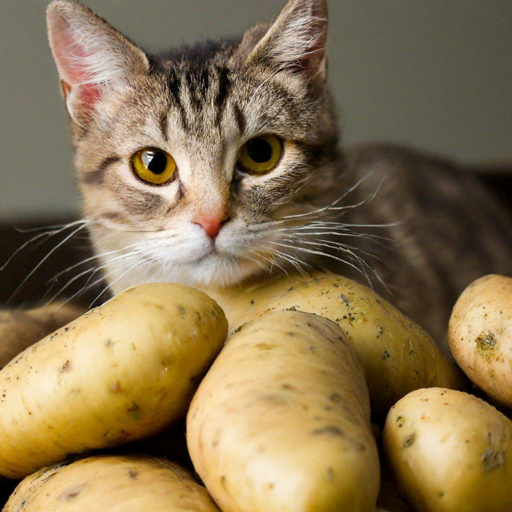 Кот картошка фото "Cat potatoes" - image created in Shedevrum