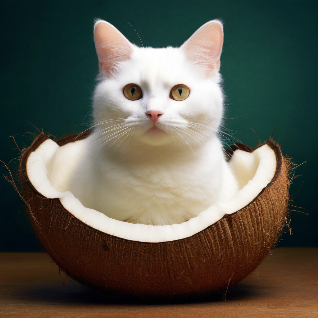 Кот кокос фото Кот-кокос" - картинка создана в Шедевруме