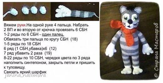 Кот матроскин амигуруми крючком схема и описание Кот Матроскин.Описание вязания. Страна Мастеров Teddy bear, Teddy