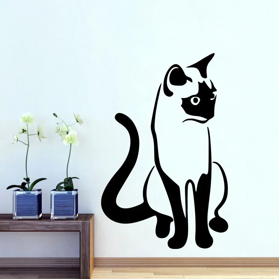 Кот на стену декор Кот рисунок на стену
