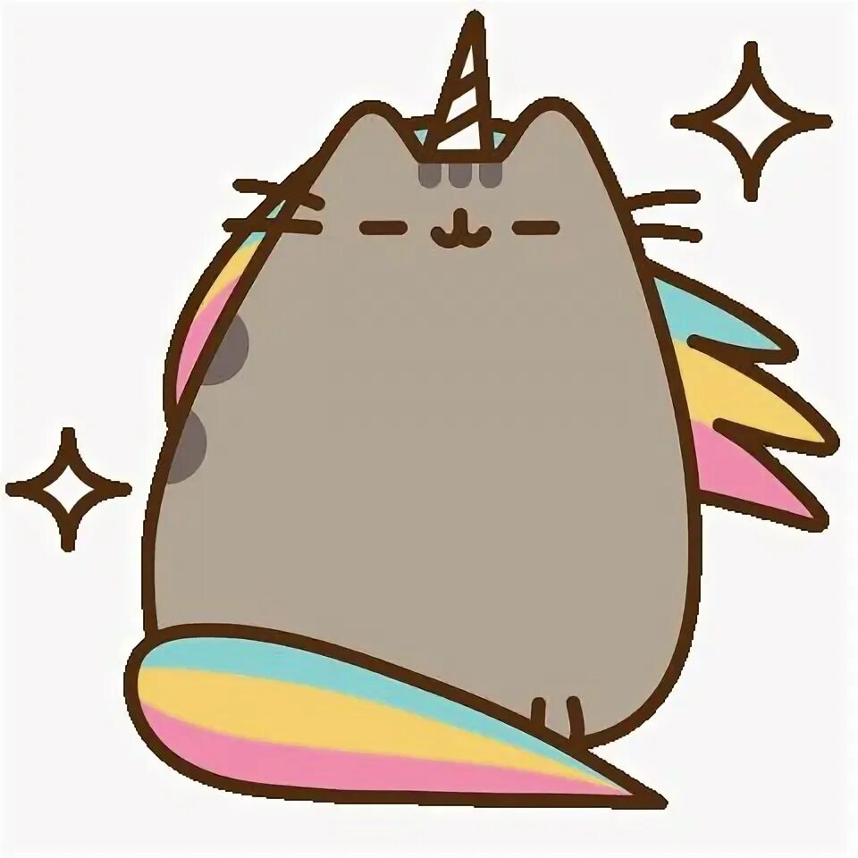 Кот пушин фото Sparkle Unicorn Sticker by Pusheen - Find & Share on GIPHY Imagenes de pusheen, 