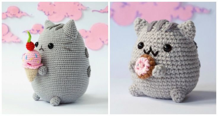 Кот пушин крючком схема и описание амигуруми Amigurumi Pusheen the Cat Crochet Free Patterns - Crochet & Knitting Crochet cat