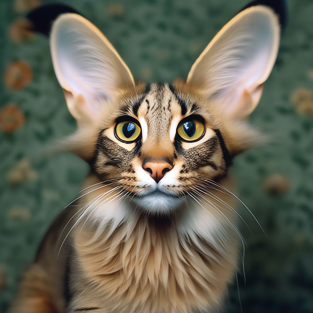 Кот с длинными ушами порода фото "A cat with very long ears" - image created in Shedevrum