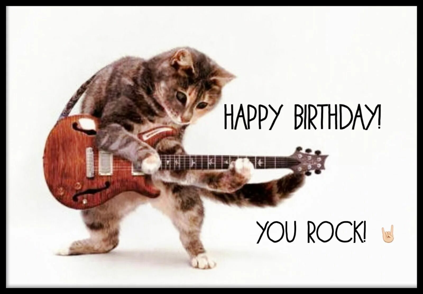 Кот с гитарой фото You rock! Happy birthday wishes quotes, Happy birthday daughter, Birthday wishes