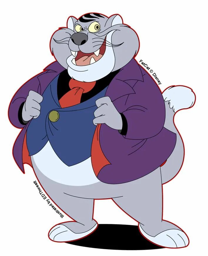 Кот толстопуз из мультика фото Fat Cat by thweatted on DeviantArt Fat cats, Rescue rangers, Disney cartoons